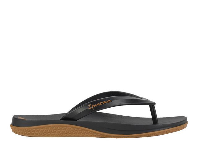 Men's Ipanema Ana Lapa Flip-Flops in Black/Brown color