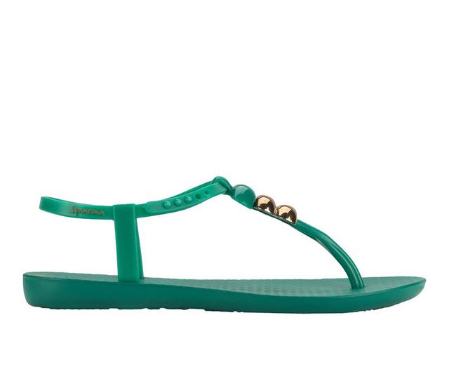 Women's Ipanema Class Blown Sandals in Green/Bronze color