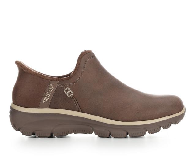Women's Skechers 167872 Easy Going Slip-Ins Booties in Chocolate color
