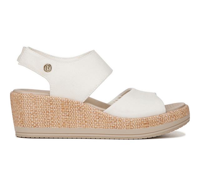 Women's BZEES Reveal Wedge Sandals in Bright White color