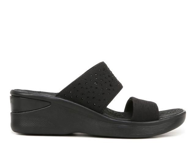 Women's BZEES Sienna Bright Wedge Sandals in Black color