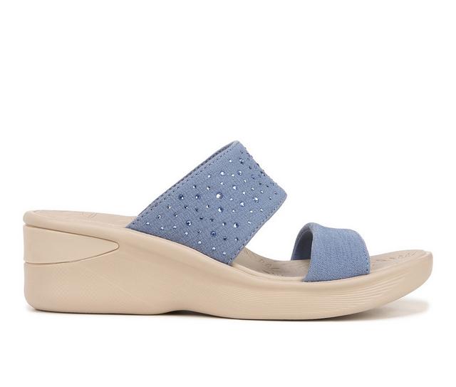 Women's BZEES Sienna Bright Wedge Sandals in Blue color