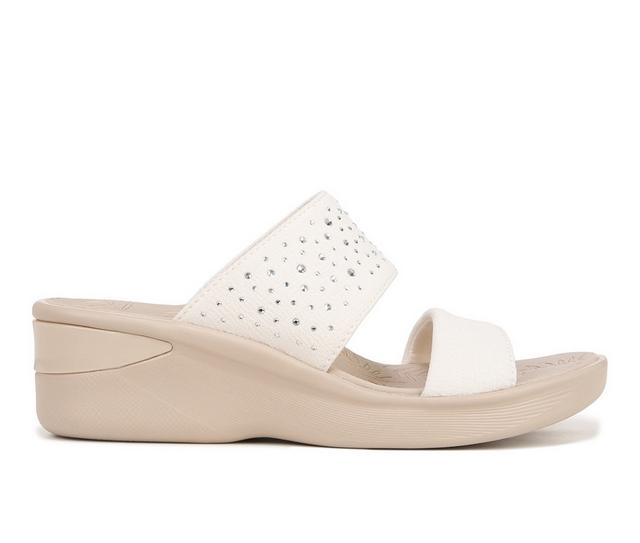 Women's BZEES Sienna Bright Wedge Sandals in Sugar White color