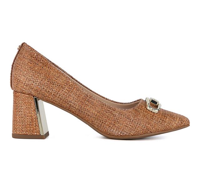 Women's Jones New York Candyn Pumps in Cognac Raffia color