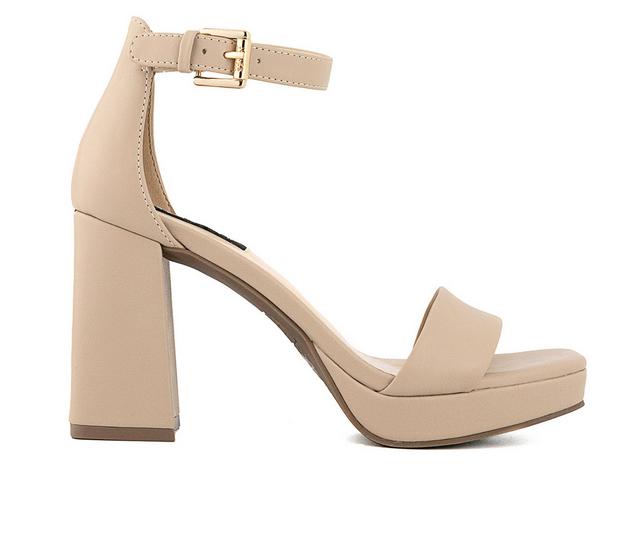 Women's Jones New York Toren Platform Dress Sandals in Nude Smooth color