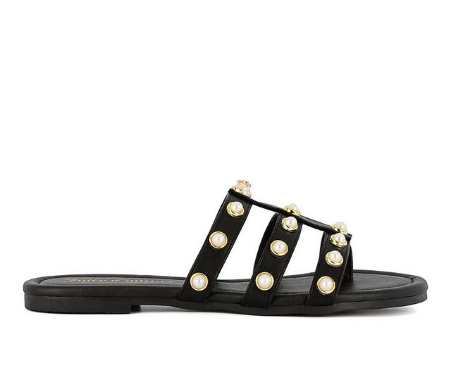 Women's Juicy Zallymae Sandals in Black/Pearl color