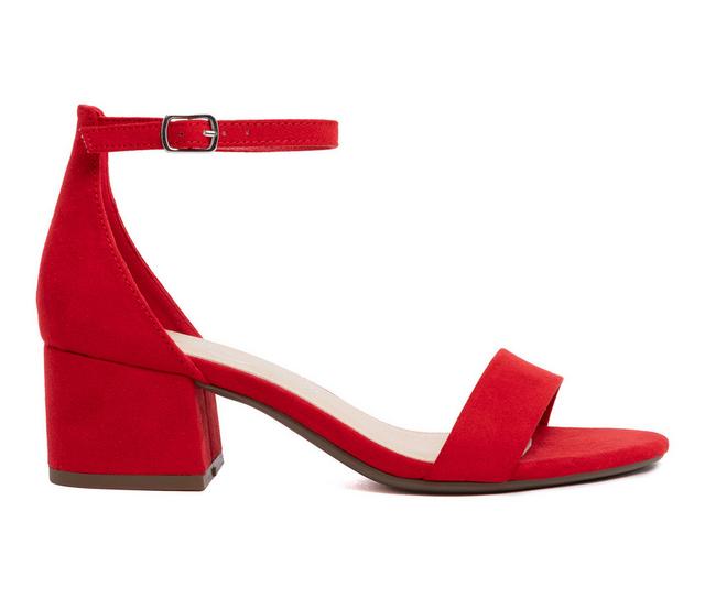 Women's Sugar Noelle 7 Dress Sandals in Red Micro color