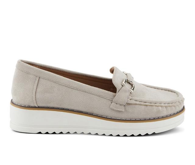 Women's Flexus Canton Wedge Loafers in Beige color