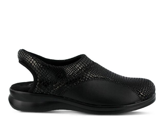 Women's Flexus Flexia Slingback Clogs in Black color