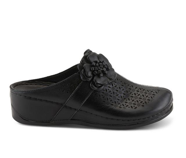 Women's SPRING STEP Lilybean Wedge Clogs in Black color