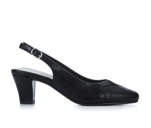 Women's Easy Street Believe Pumps in Black Snake color