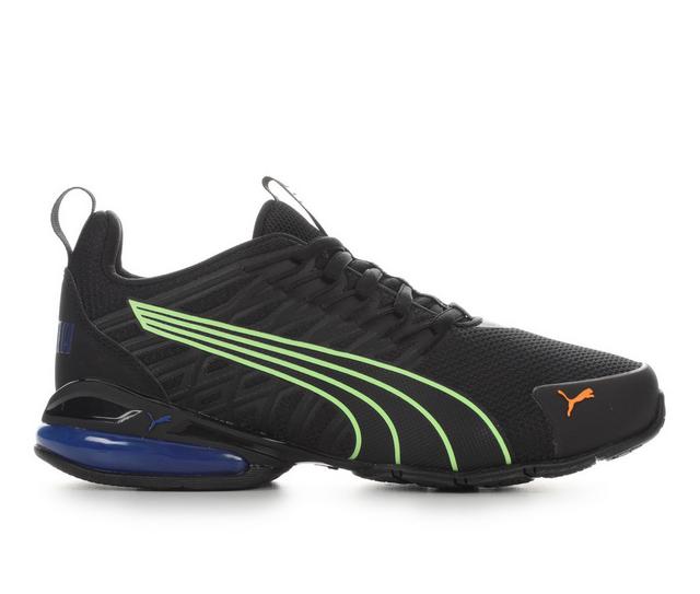 Boys' Puma Big Kid Voltaic Evo Running Shoes in Black/Green color