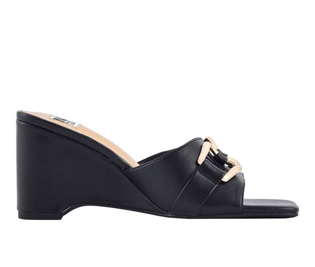 Women's Ninety Union Kensy Wedge Sandals in Black color