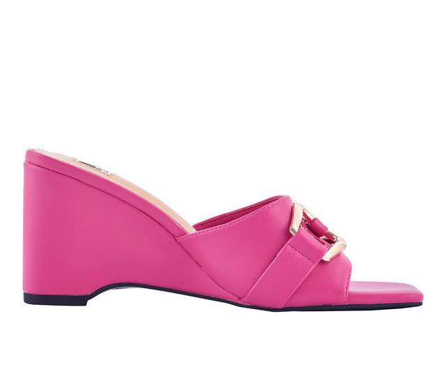 Women's Ninety Union Kensy Wedge Sandals in Fuchsia color
