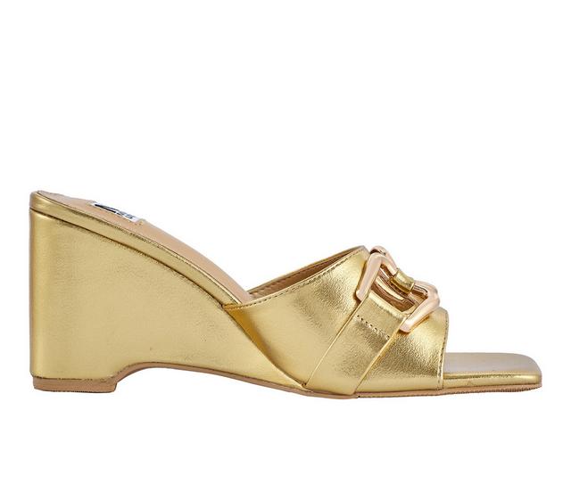 Women's Ninety Union Kensy Wedge Sandals in Gold color