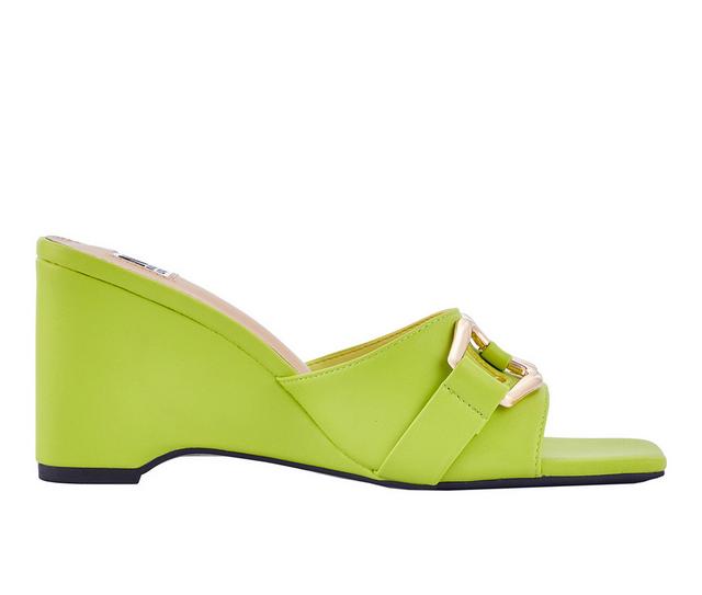 Women's Ninety Union Kensy Wedge Sandals in Lime color