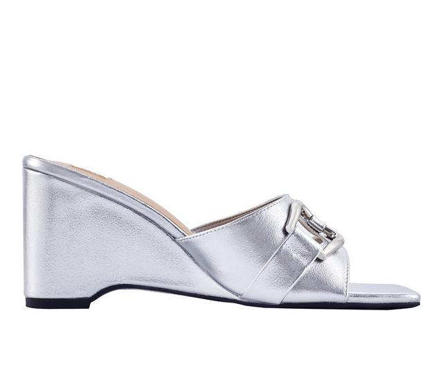 Women's Ninety Union Kensy Wedge Sandals in Silver color