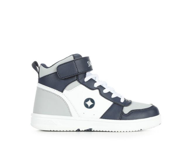 Boys' Spalding Little Kid & Big Kid Vertex Mid Sneakers in White/Navy/Gray color
