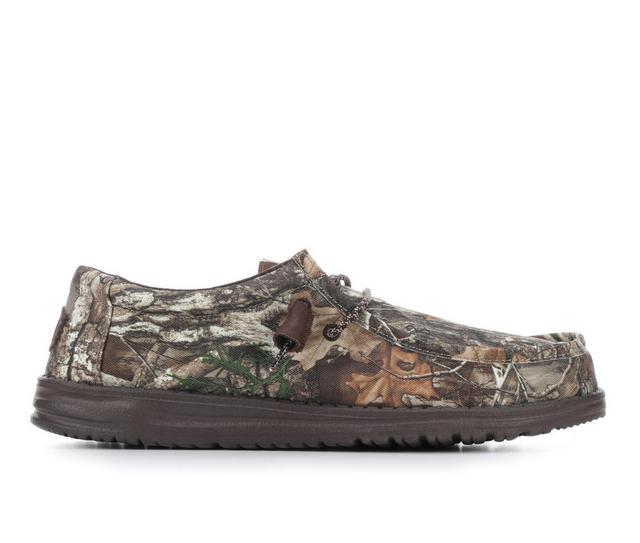 Men's HEYDUDE Wally Realtree Edge Casual Shoes in Brown/Natural color