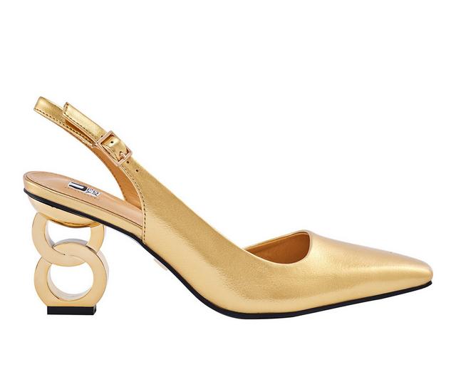 Women's Ninety Union Rain Slingback Pumps in Gold color