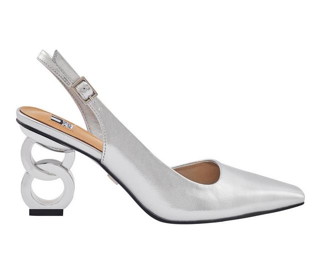 Women's Ninety Union Rain Slingback Pumps in Silver color