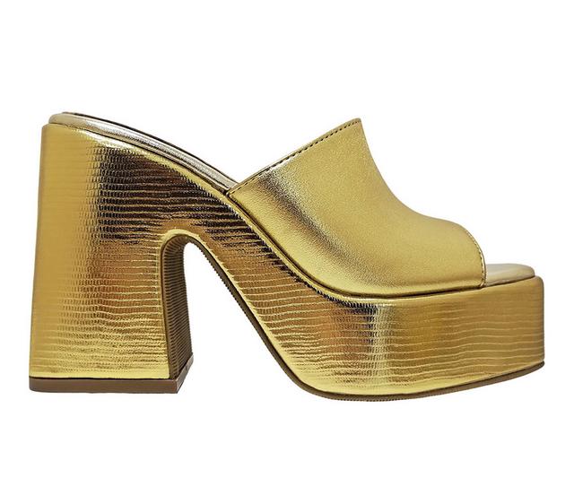 Women's Ninety Union Porto Platform Dress Sandals in Gold color