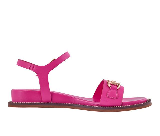 Women's Ninety Union Madison Low Wedge Sandals in Fuchsia color
