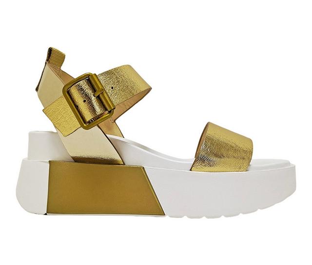 Women's Ninety Union Wonder Platform Wedge Sandals in Gold color