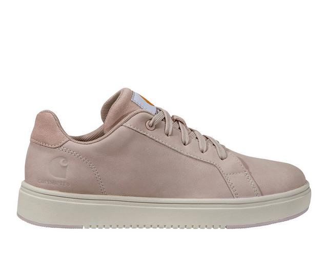 Women's Carhartt Detroit Leather EH Slip Resistant Shoes in Light Purple color