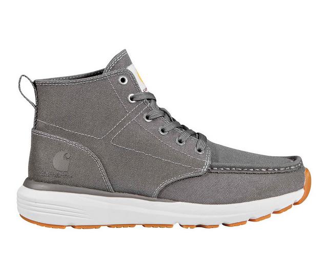 Women's Carhartt Haslett Moc Toe Canvas Chukka Work Boots in Grey color