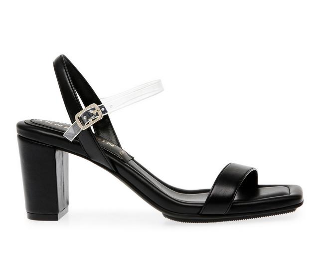 Women's Anne Klein Jessika Dress Sandals in Black/Clear color