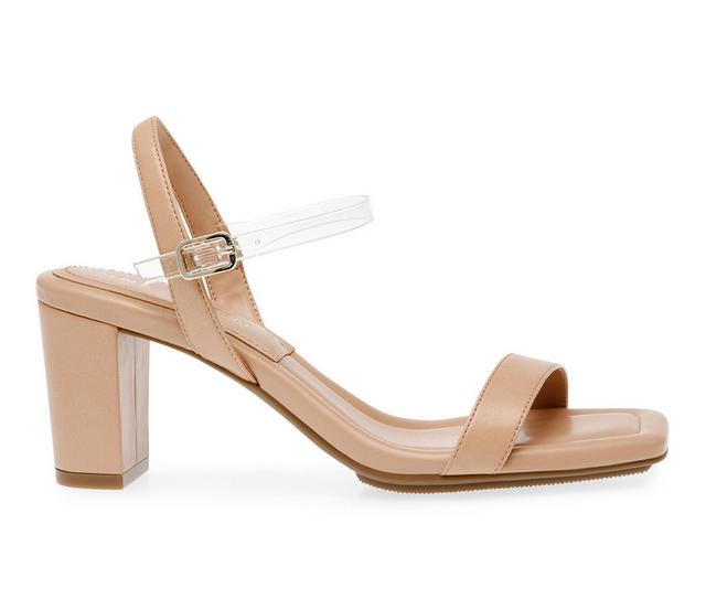 Women's Anne Klein Jessika Dress Sandals in Nude/Clear color