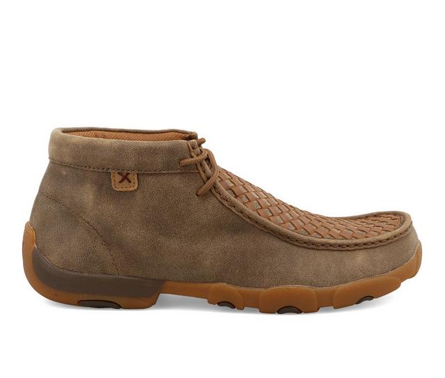 Men's TWISTED X Chukka Driving Moc Dress Shoes in Bomber/Tan color