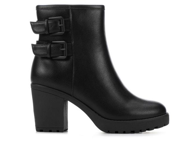 Women's MIA Mildred Heeled Booties in Black color