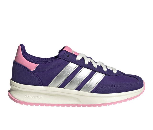 Girls' Adidas Big Kid Run 70's Sneakers in Purp/Silv/Pink color
