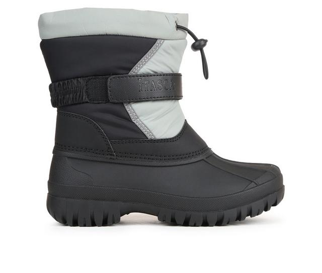 Boys' Itasca Sonoma Little Kid & Big Kid Snow Explorer Winter Boots in Black/Grey color