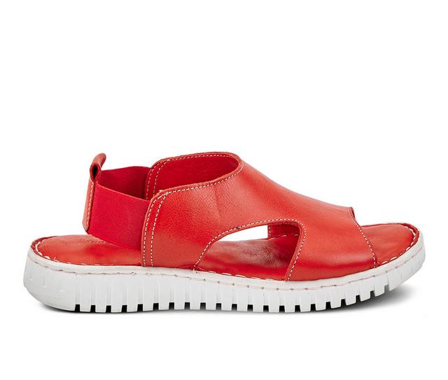 Women's SPRING STEP Abadessa Footbed Sandals in Red color