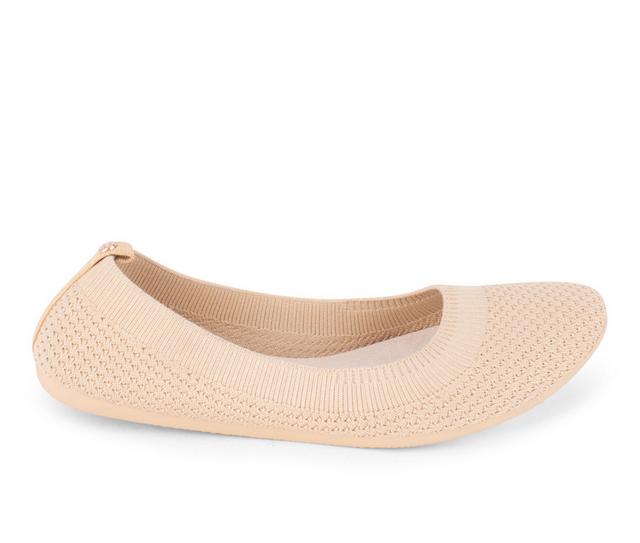 Women's Danskin Flex Flats in Camel color