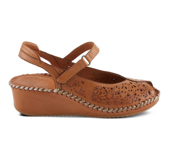 Women's SPRING STEP Santonio Wedges in Camel color