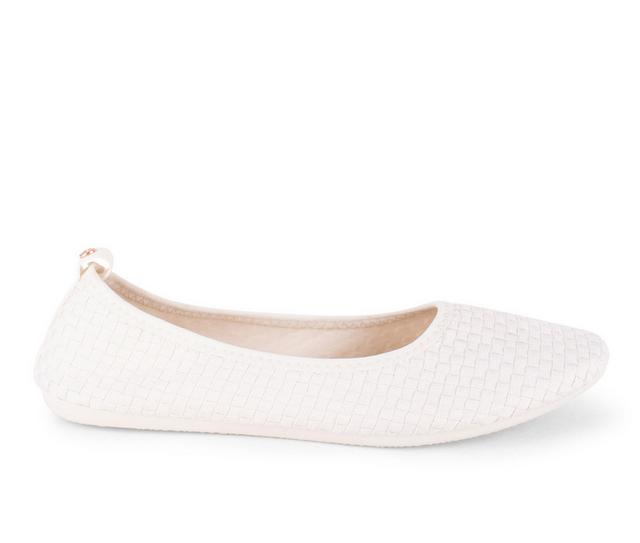 Women's Danskin Saunter Flats in Ivory color