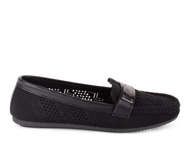 Women's Gloria Vanderbilt Evelyn Loafers in Black color