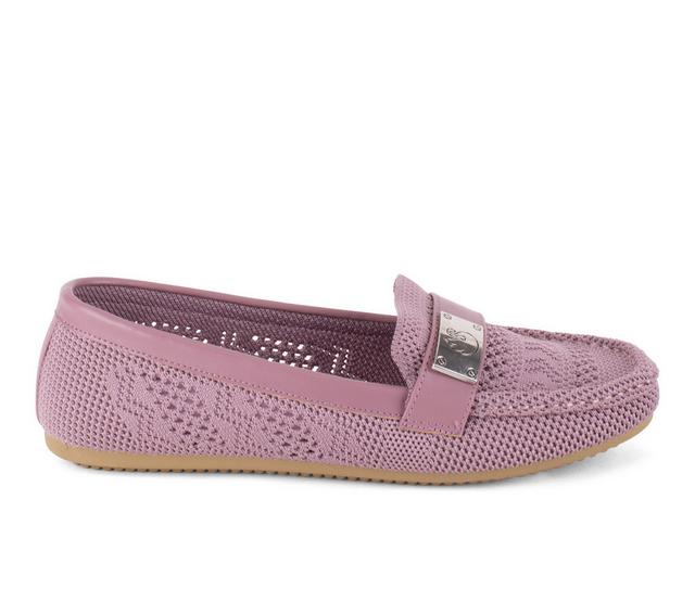 Women's Gloria Vanderbilt Evelyn Loafers in Lavender color