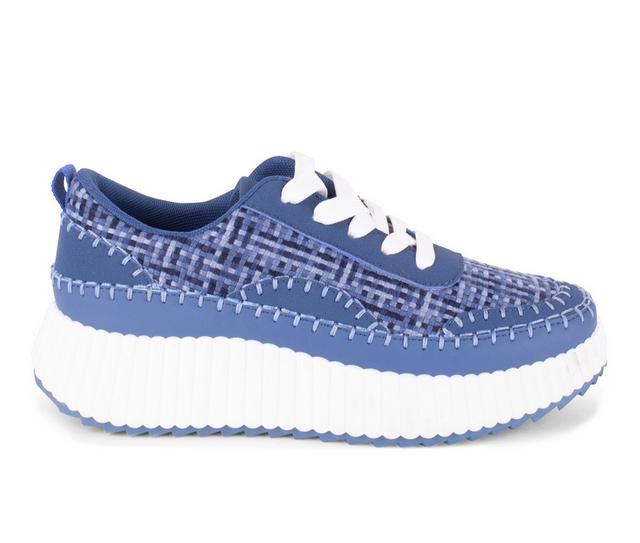 Women's Wanted Nova Platform Fashion Sneakers in Blue color