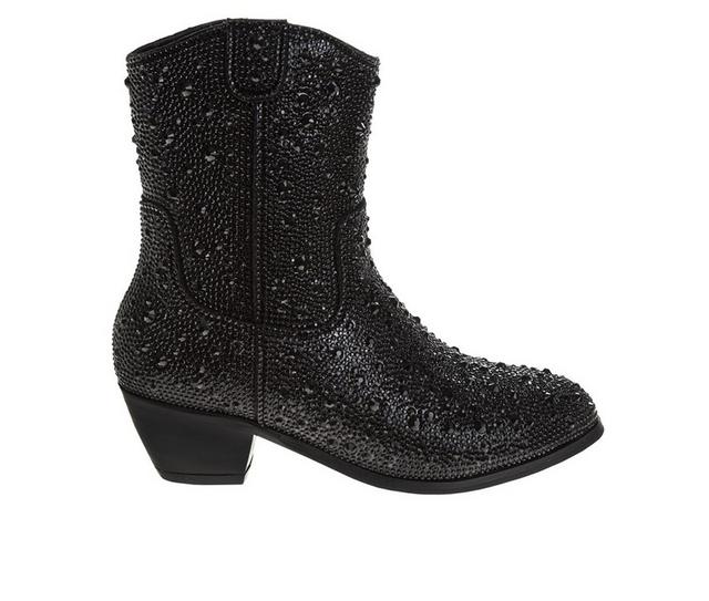 Girls' Badgley Mischka Little & Big Kid Caroline Cowboy Boots in Black color