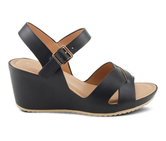 Women's Patrizia Lyric Wedge Sandals in Black color