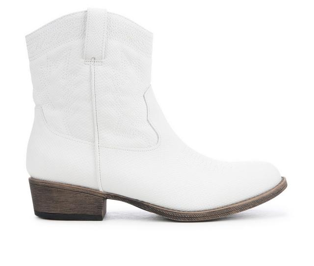 Women's Coconuts by Matisse Derringer Western Boots in White Lizard color