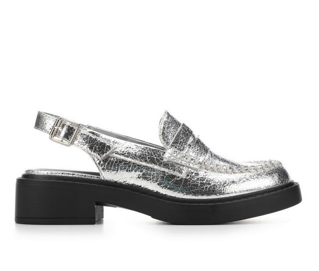 Soda Tarot-S Shoes in Silver Crinkle color