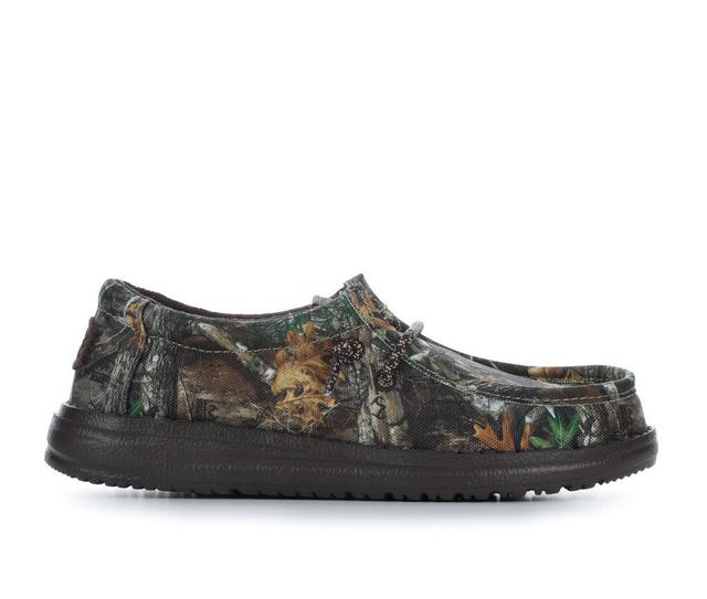 Kids' HEYDUDE Wally Realtree Edge 11-6 Casual Shoes in Brown/Natural color