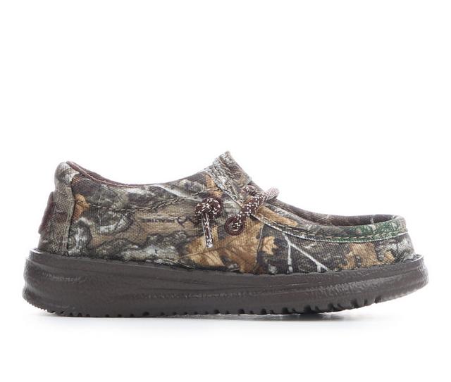 Kids' HEYDUDE Toddler Wally Realtree Edge Casual Shoes in Brown/Natural color