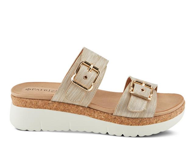 Women's Patrizia Velvette Wedge Sandals in Soft Gold color